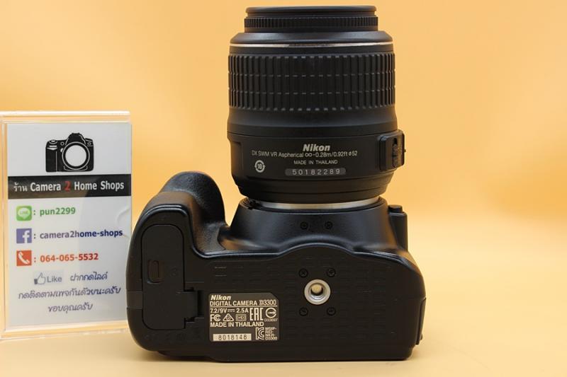 ขาย Nikon D3300 + Lens AF-S DX 18-55mm. VR สภาพสวย เมนูไทย ยางบวมนิดหน่อย ชัตเตอร์ 25,264 รูป อดีตประกันศูนย์ ใช้งานปกติทุกฟังก์ชั่น อุปกรณ์ครบพร้อมกระเป๋า